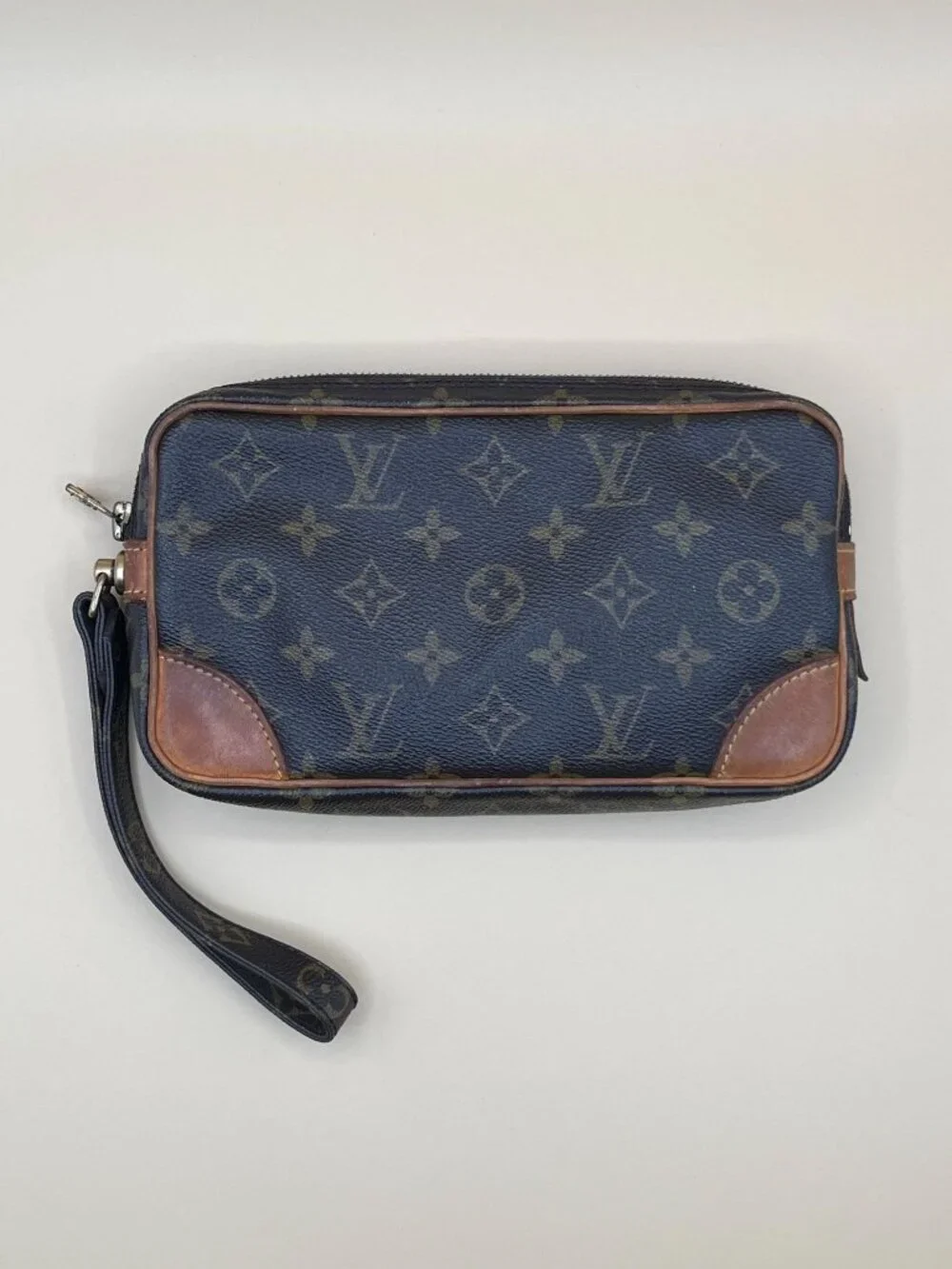Louis Vuitton Monogram Pochette Marly Dragonne GM Clutch Wristlet M51825 France